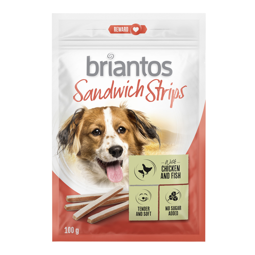 Briantos Sandwich Strips für Hunde - 4 x 100 g Briantos Sandwich Strips für Hunde - 4 x 100 g von briantos