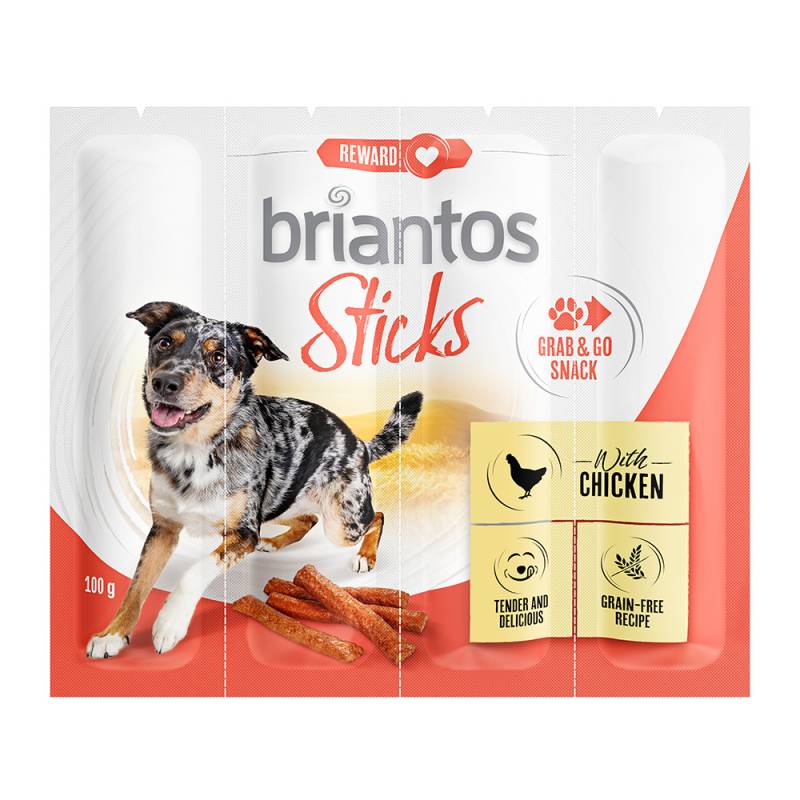 Briantos Sticks Grab&Go für Hunde - Huhn (100 g) von briantos
