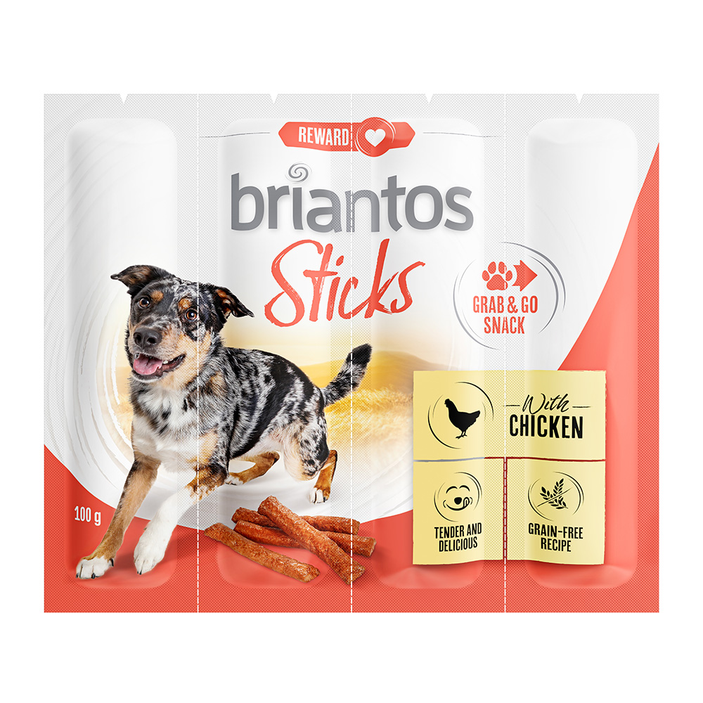 Briantos Sticks Grab&Go für Hunde - Huhn (2 x 100 g) von briantos