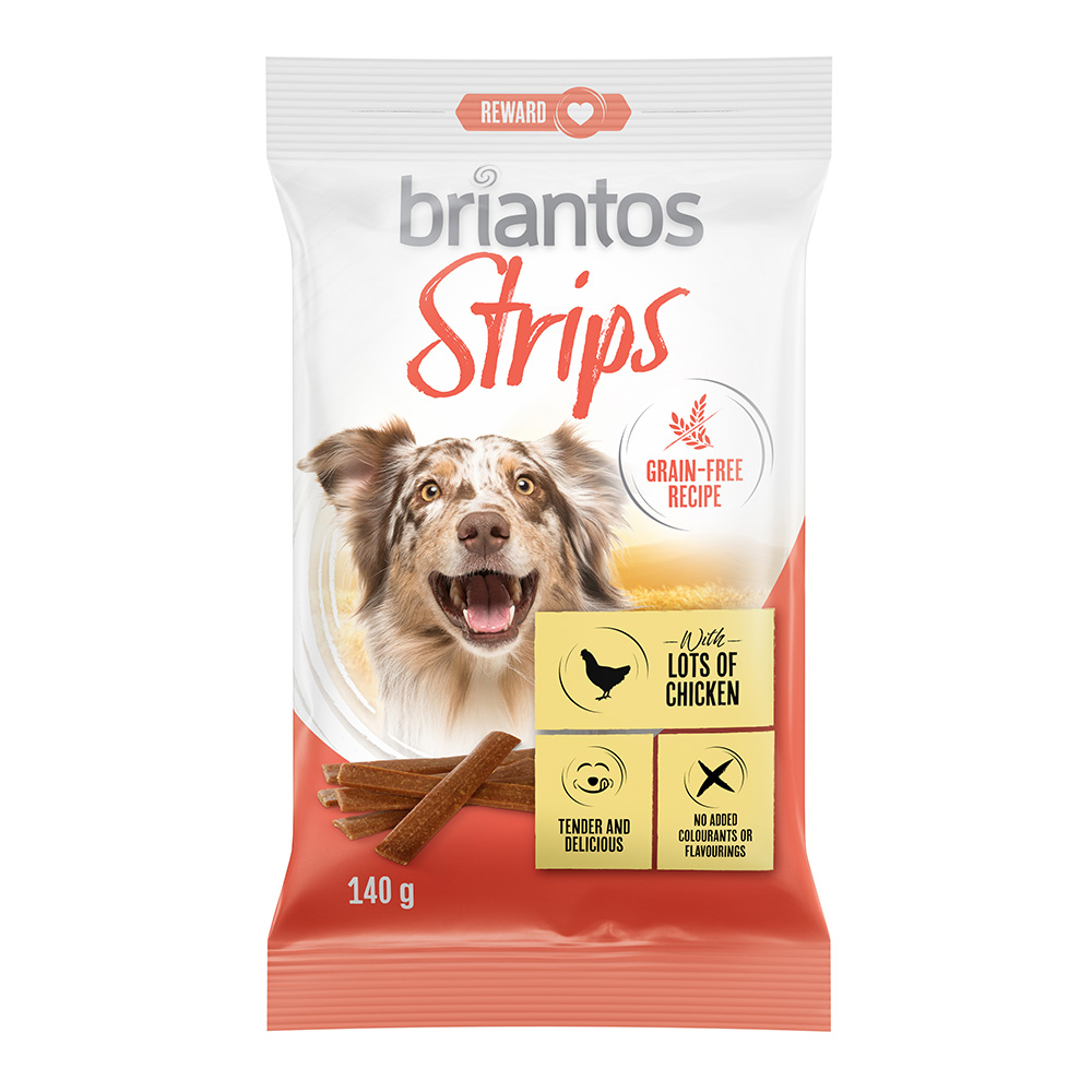 Briantos "Strips" kaufen 4 und erhalten 20% Rabatt - Briantos Strips Huhn Getreidefrei - 140 g von briantos