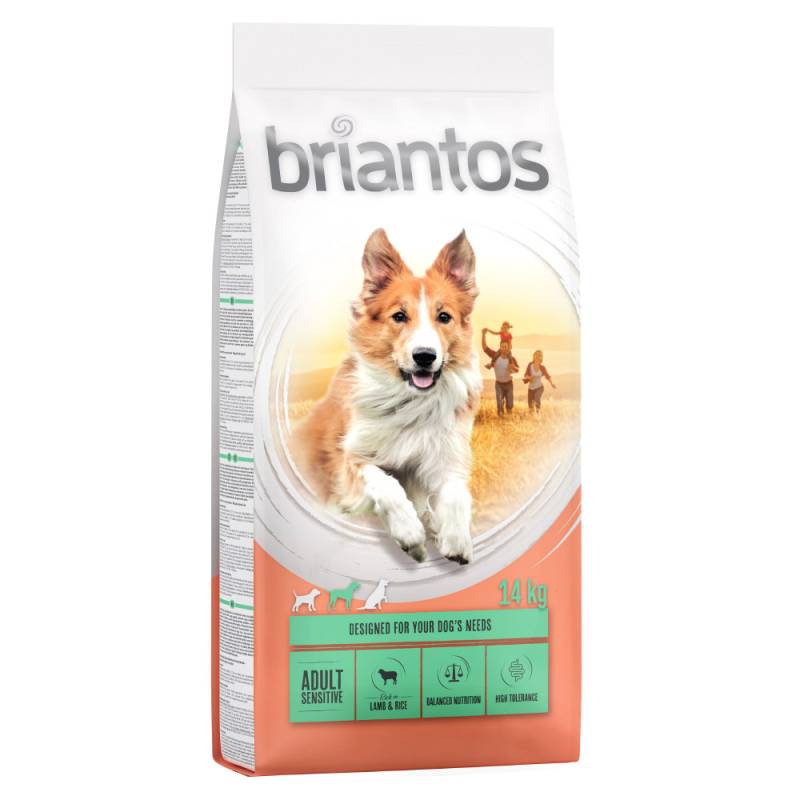 Briantos Trockenfutter 12 / 14 kg zum Sonderpreis! - Adult Sensitive Lamm & Reis (14 kg) von briantos