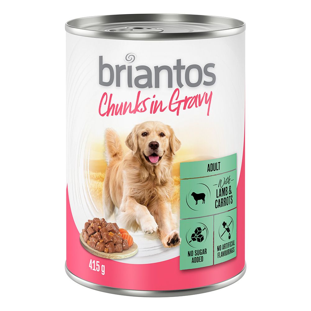 Sparpaket Briantos Chunks in Gravy 24 x 415 g - Lamm und Karotte von briantos