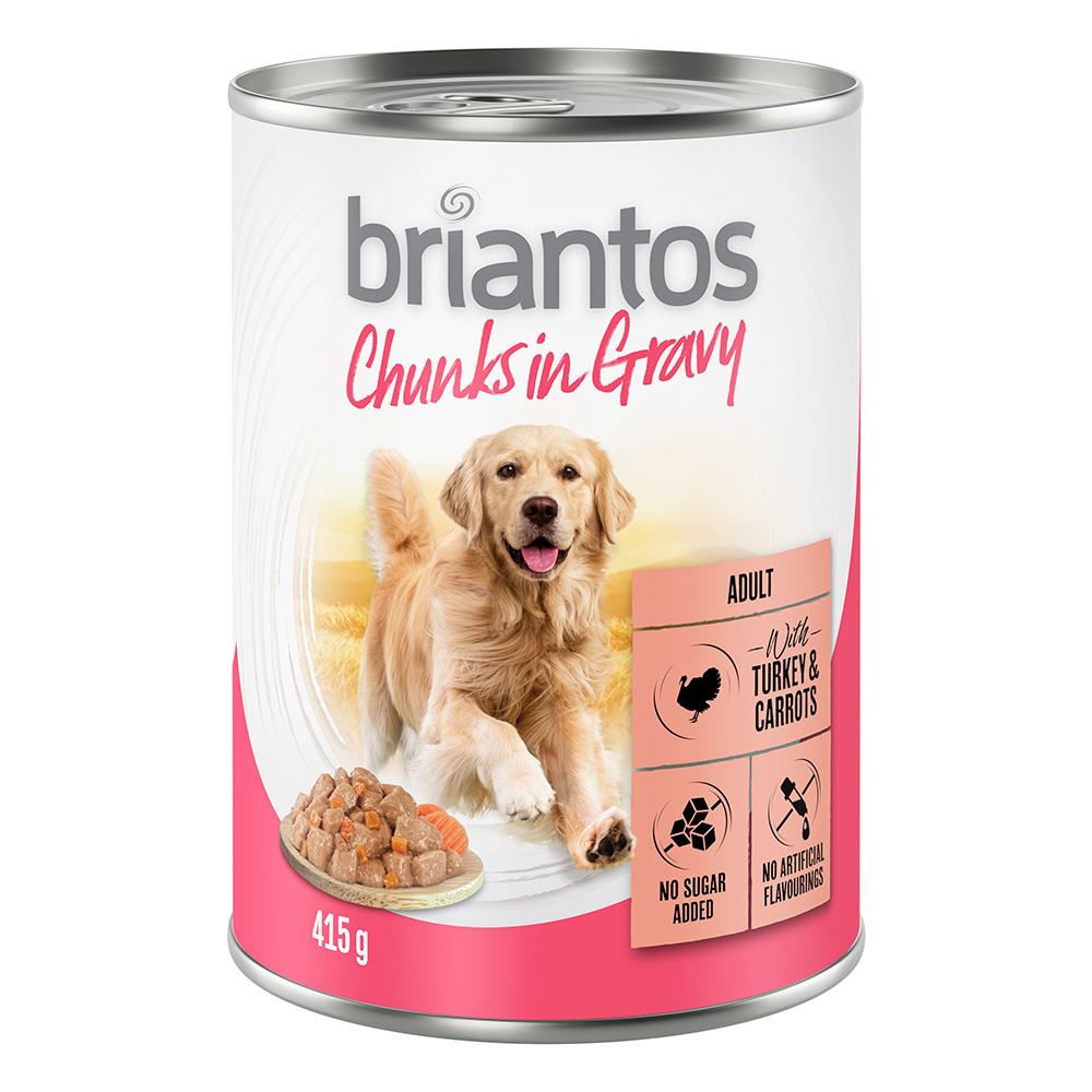 Sparpaket Briantos Chunks in Gravy 24 x 415 g - Pute und Karotten von briantos