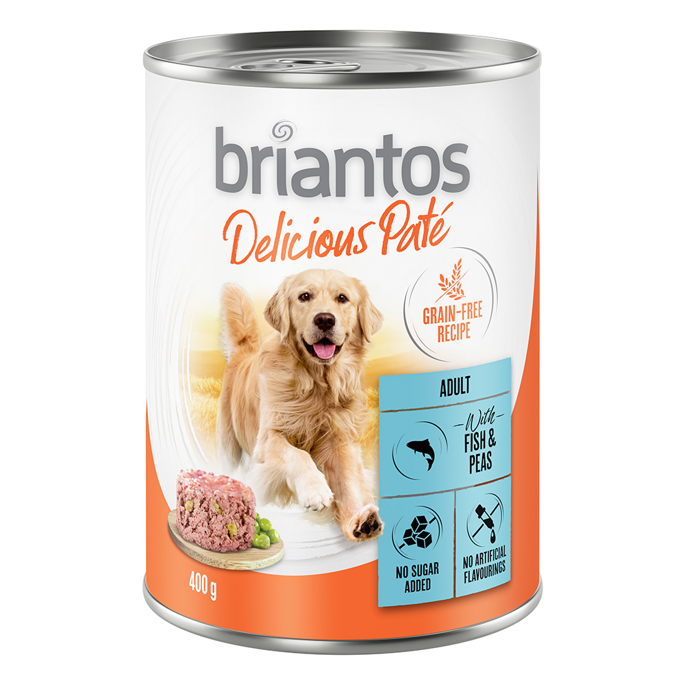 Sparpaket Briantos Delicious Paté 24 x 400 g - Fisch und Erbsen von briantos