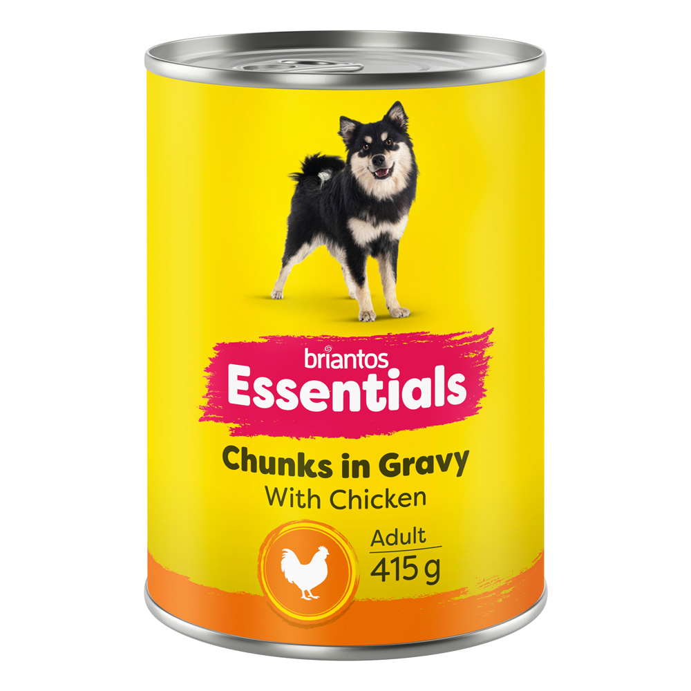 Sparpaket: Briantos Essentials Chunks in Gravy 24 x 415 g - Huhn Sparpaket: Briantos Essentials Chunks in Gravy 24 x 415 g - Huhn von briantos