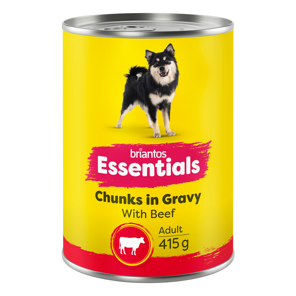 Sparpaket: Briantos Essentials Chunks in Gravy 24 x 415 g - Rind Sparpaket: Briantos Essentials Chunks in Gravy 24 x 415 g - Rind von briantos