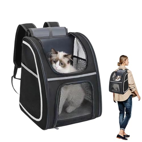 Cat Carry Rucksack - Atmungsaktives Welpen -Rucksack, Weiches Haustier Carry | Sehr Sicher Mit Reflektierenden Streifen, Multifunktionaler Aufbewahrungstasche Für Die Aufbewahrung Von Snacks Und Spiel Cat Carry Rucksack - Atmungsaktives Welpen -Rucksack, Weiches Haustier Carry | Sehr Sicher Mit Reflektierenden Streifen, Multifunktionaler Aufbewahrungstasche Für Die Aufbewahrung Von Snacks Und Spiel von brooksnaji