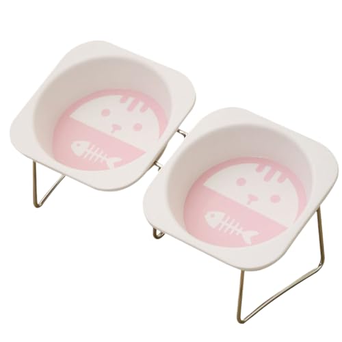 Cat -Table - Höhenverstellbare Schüssel, Doppelschale Mit Geneigt | Slip Pet Food Bowl Mit Doppeltem Rutschen, Ergonomischem Design Für Einfache Hals Und Gemeinsame Haltung, Perfekt Zum U von brooksnaji