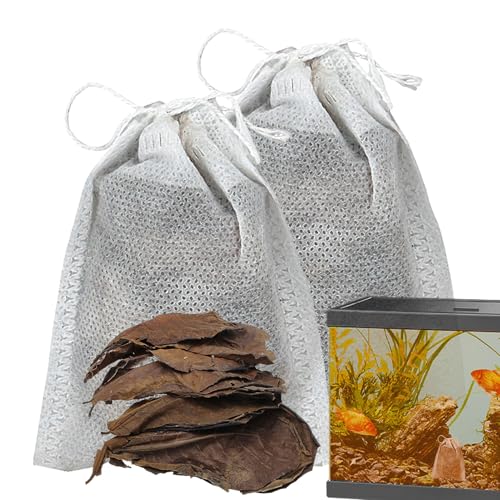 Catappa -Blätter Für Aquarien - Natural Shrimp Tank Additive, Betta Fish Habitat Leaf | Terminalia Truncatula Blatt Für Die Wasserkonditionierung, Reguliert Den -Wert Und Verbessert Das Gesundheits von brooksnaji