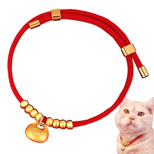 Frohes neues Jahr Haustierhalsband, Hundehalsbänder - Verstellbares Hundehalsband Chinesisches Goldbarren Haustierhalsband,Tierkostümbedarf von brooksnaji
