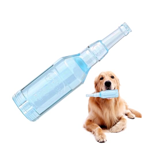 Hundespielzeugflasche - Schwimmendes Interaktives Quietschenspielzeug, Langlebige Gummi -Kauflasche Für Haustiere, Kinderhilfe Mit Tennisball Im Inneren, Lustiges Training Spielzeug Für Große Mittelgr von brooksnaji