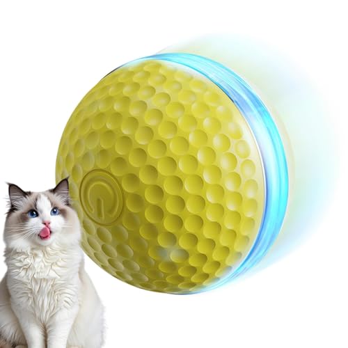 Interaktives Katzenball-Spielzeug, intelligenter automatischer Katzenrollball, extra langer Standby, Jagd, Haustier-Kätzchenspielzeug für Training, und Schleifen von brooksnaji