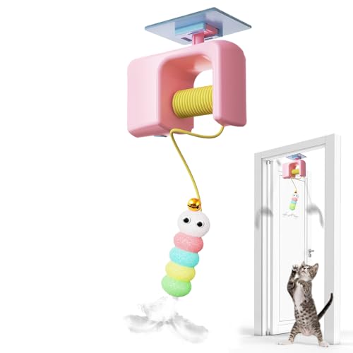 Kätzchenjagdspiel - Smart Cat Play Machine, Hanging Toy For Apartment Use | Elektronisches Haustier -Unterhaltungswerkzeug, Wiederaufladbare Bewegungsstimulation Und Hängende Teaserspielzeug Für Türen von brooksnaji