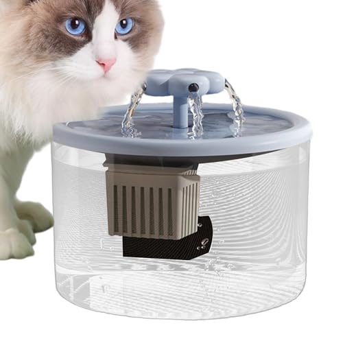 Katzenbrunnen - 1,2 L Hundewasserspender, Ruhige Wasserschale | Haustierwassertrinker Für Wohnzimmer, Küche, Spielzimmer, Wohnung, Innenräume, Schlafzimmer, Geeignet Für Katzen Und Hunde, Hygienisch U von brooksnaji