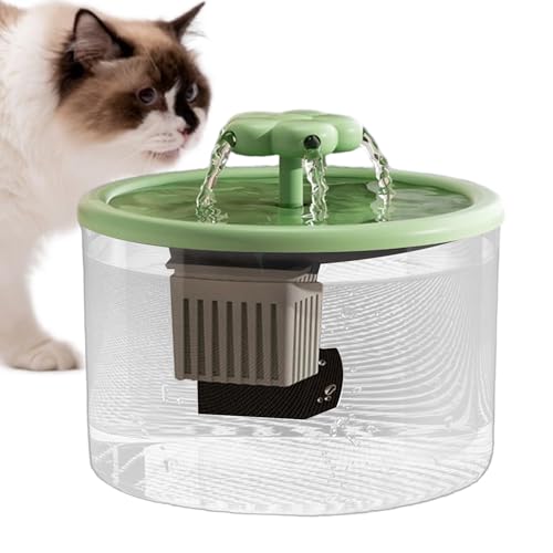 Katzenbrunnen - 1,2 L Hundewasserspender, Ruhige Wasserschale | Haustierwassertrinker Für Wohnzimmer, Küche, Spielzimmer, Wohnung, Innenräume, Schlafzimmer, Geeignet Für Katzen Und Hunde, Hygienisch U von brooksnaji