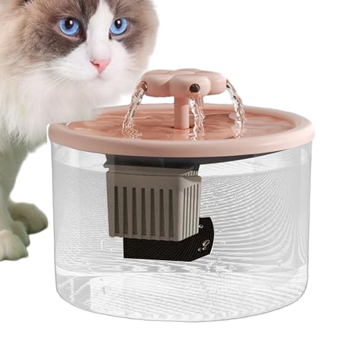 Katzenbrunnen - 1,2 L Hundewasserspender, Ruhige Wasserschale | Haustierwassertrinker Für Wohnzimmer, Küche, Spielzimmer, Wohnung, Innenräume, Schlafzimmer, Geeignet Für Katzen Und Hunde, Hygienisch U von brooksnaji