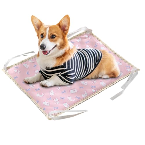 Kühlendes Hundebett | Kühlkissen für Haustiere, mit gebundenen Ecken und doppelseitig für Sofa, Hundehütte, Transportbox für drinnen und draußen, Hunde und Katzen Kühlendes Hundebett | Kühlkissen für Haustiere, mit gebundenen Ecken und doppelseitig für Sofa, Hundehütte, Transportbox für drinnen und draußen, Hunde und Katzen von brooksnaji
