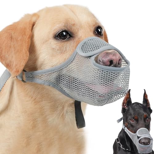 Maulkorb ohne Bellen für Hunde, atmungsaktiv, Anti-Biss-Mundschutz, Bell-Prävention, weicher Netz-Maulkorb, multifunktionale Leckvorbeugung für Familien, Hundeliebhaber Maulkorb ohne Bellen für Hunde, atmungsaktiv, Anti-Biss-Mundschutz, Bell-Prävention, weicher Netz-Maulkorb, multifunktionale Leckvorbeugung für Familien, Hundeliebhaber von brooksnaji