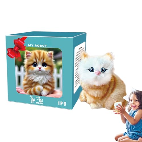 Roboter -Katzenspielzeug - Interaktive Mieh Cat Toy, Smart Electronic Cat Toy | Realistischer Plüschroboter Spricht Katze Mit Lebensechten Bewegungen, Berührungsaktivierter Miau Klingt Lustige Katzens Roboter -Katzenspielzeug - Interaktive Mieh Cat Toy, Smart Electronic Cat Toy | Realistischer Plüschroboter Spricht Katze Mit Lebensechten Bewegungen, Berührungsaktivierter Miau Klingt Lustige Katzens von brooksnaji