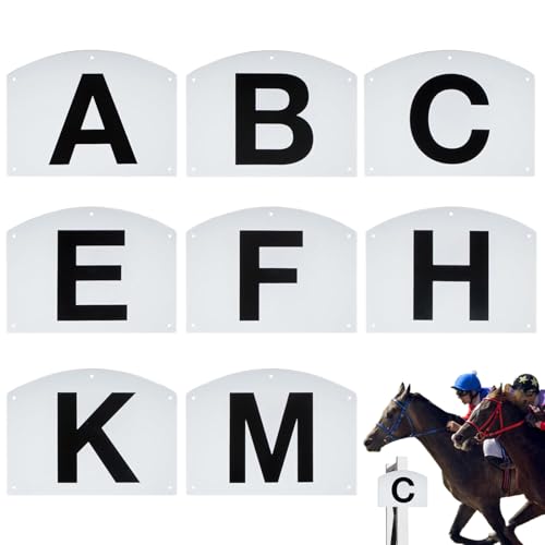 Wall -Mount -Dressurmarkierungen Set - Montiertes Dressurbuchstaben Kit, Pferdemenen Alphabetische Marker Pack | Wetterfeste Trainingsschilder, Wettbewerbsvorbereitungsgeräte Für Das Training von brooksnaji