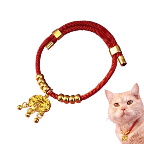 brooksnaji Chinesisches Neujahrs-Haustierhalsband, Neujahr Haustierhalsband - Verstellbares Hundehalsband Haustierhalsband mit Verriegelung von brooksnaji