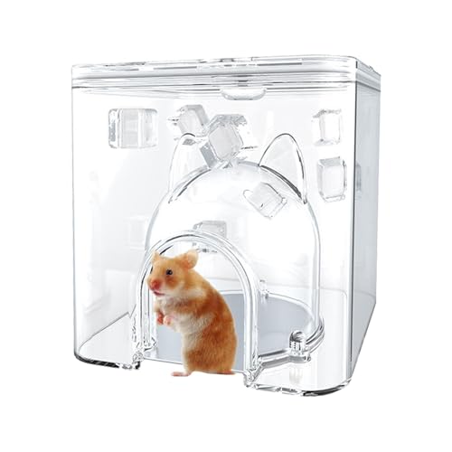 brooksnaji Hamsterkühlhöhle, Kühlraum für Tier Meerschweinchen | PET Aluminiumplatte Kühlung Wärme Dissipation Wasserwürfel,Klare Höhle und Nest für kleines Tier, Zuckergleiter, Rennmäuse von brooksnaji