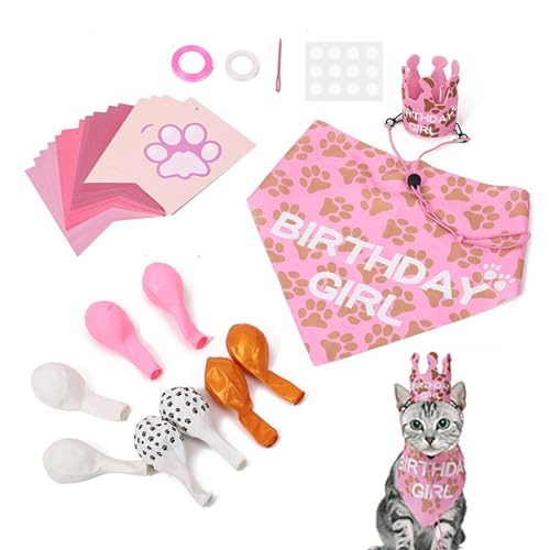 brooksnaji Hunde-Geburtstagshut – Hunde-Geburtstags-Outfit verstellbar, Hunde-Mädchen-Geburtstags-Halstuch-Set, Haustier-Geburtstagszubehör für ultimative Feier brooksnaji Hunde-Geburtstagshut – Hunde-Geburtstags-Outfit verstellbar, Hunde-Mädchen-Geburtstags-Halstuch-Set, Haustier-Geburtstagszubehör für ultimative Feier von brooksnaji