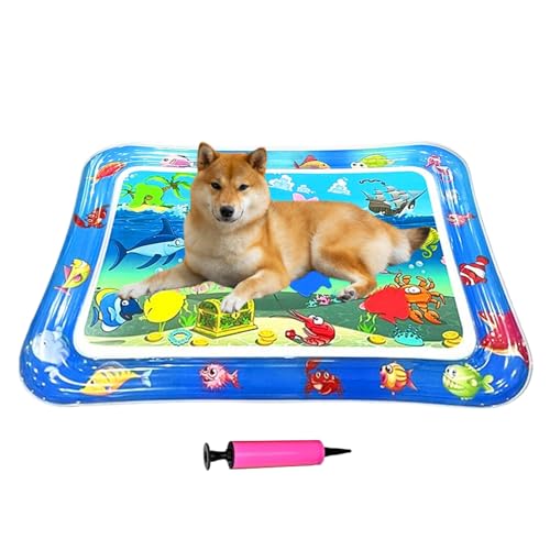 brooksnaji Katzen Wassermatte Spielmatte,66x47 cm Aufblasbare Wasser Spielmatte Sensorik - rutschfeste Kratzbrett wasserdichte Kühlmatte Für Innen Außen Welpen brooksnaji Katzen Wassermatte Spielmatte,66x47 cm Aufblasbare Wasser Spielmatte Sensorik - rutschfeste Kratzbrett wasserdichte Kühlmatte Für Innen Außen Welpen von brooksnaji
