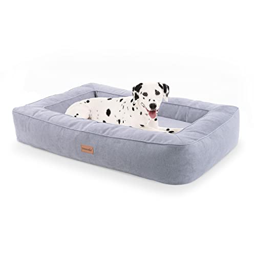 brunolie Bruno Hundebett, Hundesofa, waschbar, orthopädisch und rutschfest, Hundekissen mit Abnehmbarer Lehne, hundekorb brunolie Bruno Hundebett, Hundesofa, waschbar, orthopädisch und rutschfest, Hundekissen mit Abnehmbarer Lehne, hundekorb von brunolie