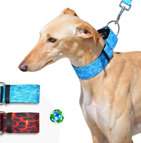 BUB'S Nature Collection Martingale Halskette aus 100 % recyceltem Polyester mit von Natur inspiriertem Druck (XL, Aqua) von bub's