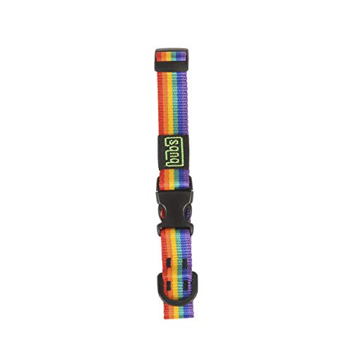 Bub´s Halsband Mittel mit Schnellverschluss. Masse des Halsumfangs des Hundes: 34 – 53 cm. (Rainbow) von bub's