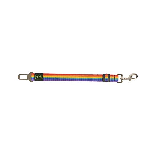bub's Auto-Sicherheitsgurt für Hunde, ausziehbar, antiallergenes Material. Für alle Fahrzeuge außer Volvo (Rainbow) von bub's