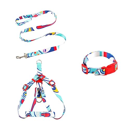 budiniao 3 Teile/Kit Haustier Halsband Leine Print Einstellbar Kleine Große Haustiere Outdoor Walking Geschirr Waschbar Personalisiertes Geschenk, Blau,2x120cm, L budiniao 3 Teile/Kit Haustier Halsband Leine Print Einstellbar Kleine Große Haustiere Outdoor Walking Geschirr Waschbar Personalisiertes Geschenk, Blau,2x120cm, L von budiniao