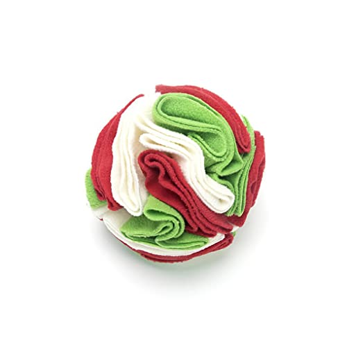budiniao Haustiere Schnüffelmatte Ball Spielzeug Interaktive Dekompressionsfutterunterlage Spielzeug Unterhaltung Spielen für Zuhause Wohnzimmer Garten, Weiß Rot Grün von budiniao
