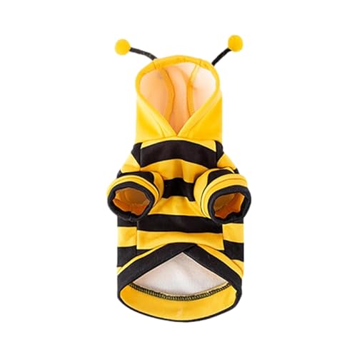 budiniao Hunde Bienen Kapuzenpullover, unverwechselbarer Stil, warm und modisch, Polyester, für Haustiere, Halloween Thema, Cosplay Outfits, Hunde Bienen Kostüm, L von budiniao