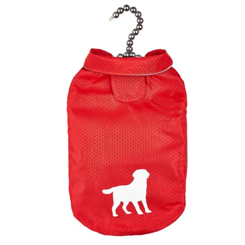 budiniao Hunderegenmantel, weich und atmungsaktiv, leicht und tragbar, reflektierend, wasserdicht, Hundejacke, Polyester Haustier Regenmantel von budiniao