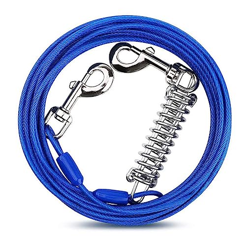 budiniao Kabelbinder für Hundeleine, Welpenseil, Mehrfarbig, stoßdämpfend, Federmetall, Haushaltsfestigkeit, Leashing Cables, Blau von budiniao
