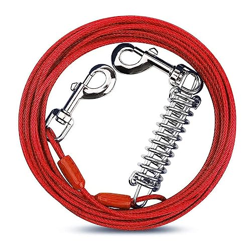 budiniao Kabelbinder für Hundeleine, Welpenseil, Mehrfarbig, stoßdämpfend, Federmetall, Haushaltsfestigkeit, Leashing Cables, Rot von budiniao