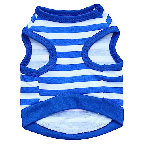 budiniao Kleidung Sommer Westen Kuss Brief Muster Streifen gedruckt Kostüme Bekleidung Mantel Jacke Schönheit für kleine Hunde Teddy, blau, L budiniao Kleidung Sommer Westen Kuss Brief Muster Streifen gedruckt Kostüme Bekleidung Mantel Jacke Schönheit für kleine Hunde Teddy, blau, L von budiniao