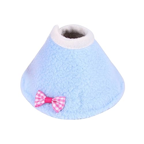 budiniao Pets Collar Anti Bite Neck Protective Recovery Cone Cloak Soft Anti Scratch Feather Protector Bequeme Ärmelkleidung, Blau, S von budiniao