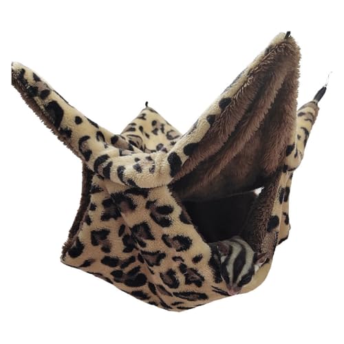 budiniao Ratten Hängematten Tierbetten, aufgehängt, 2 Ebenen, Hängebett, Tierkäfige, Multifunktions Heimtierbedarf für Hamster, Eichhörnchen, Dunkle Stellen, 34 * 34 von budiniao