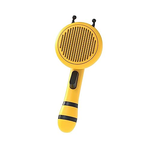 budiniao Tierhaarentferner Bürsten Massagegerät Anti Rutsch Selbstreinigungs Haarstyling Pflegewerkzeug Zubehör für professionellen Salon, Gelb budiniao Tierhaarentferner Bürsten Massagegerät Anti Rutsch Selbstreinigungs Haarstyling Pflegewerkzeug Zubehör für professionellen Salon, Gelb von budiniao