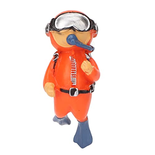 Aquarium-Astronauten-Dekoration, PVC-Handfärbung, Schwimmende Aquarium-Dekorationen, Fischsicher mit Schwimmendem Ball für Salzwasser (Prototyp Orange Fatty) von buhb