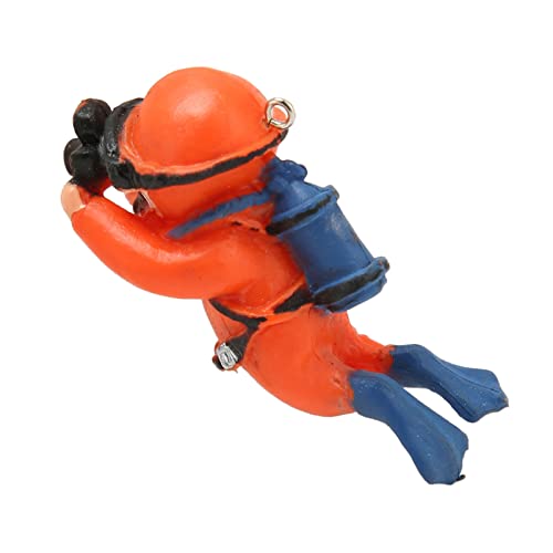 BAEB Aquarium Schwimmendes Tauchfähiges Zierfischbecken, Lichtbeständig, Einstellbare Position, Schwimmendes Aquariumzubehör für Kleine U-Boot-Modelle (Orangefarbenes Fett beim Fotografieren) von buhb