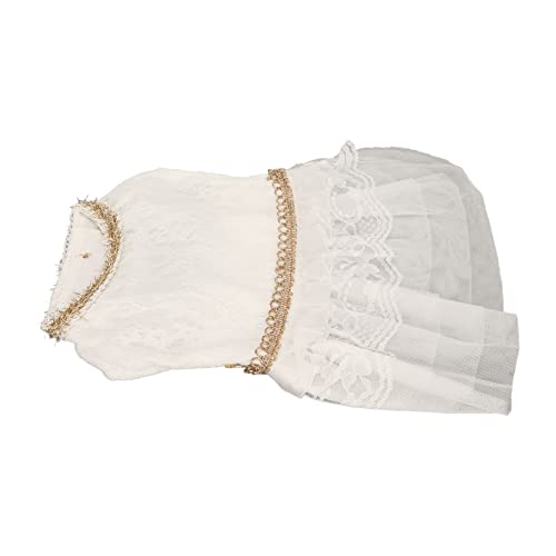 Hundehochzeitskleid, Weißes, Weiches Hundekleid aus Mesh, Einfach zu Tragen mit Klettverschluss für Kleine Hunde, Sommer für Partys (XL) von buhb