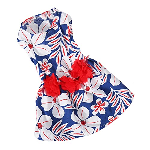 buhb Hündchen-Prinzessin-Kleid, Süßes Hundekleid, Elegantes Blumenmuster für den Alltag für Kleine Hunde (L) von buhb