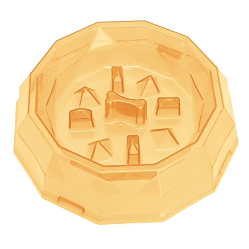 buhb Pet Slower Food Futternäpfe Verhindern Rutschen Verhindern Schockierende Verdauungshilfe Pet Slow Feeding Bowl für Hunde (Gelb) von buhb