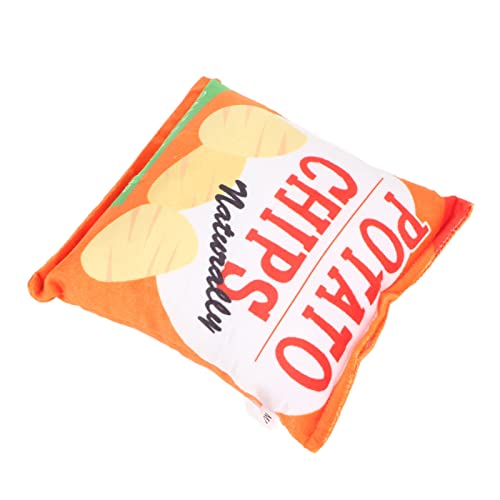 buhb Snack Bag Hundespielzeug, Quietschendes Hundespielzeug aus Rasselndem Papier, Schön Bissfest für Zuhause (Kartoffelchip-Orange) von buhb