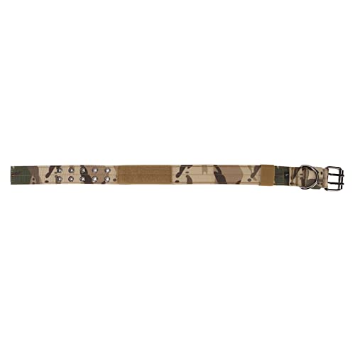 BUHB Verstellbares Hundehalsband, Camouflage-D-Ring-Schnalle, Leichtes, Zweireihiges Hundehalsband mit Metallschnallen für das Training (M) von BUHB
