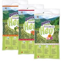 Bunny Frischgras-Heu Set 3x500g Apfel, Hagebutte & Blüten von bunny